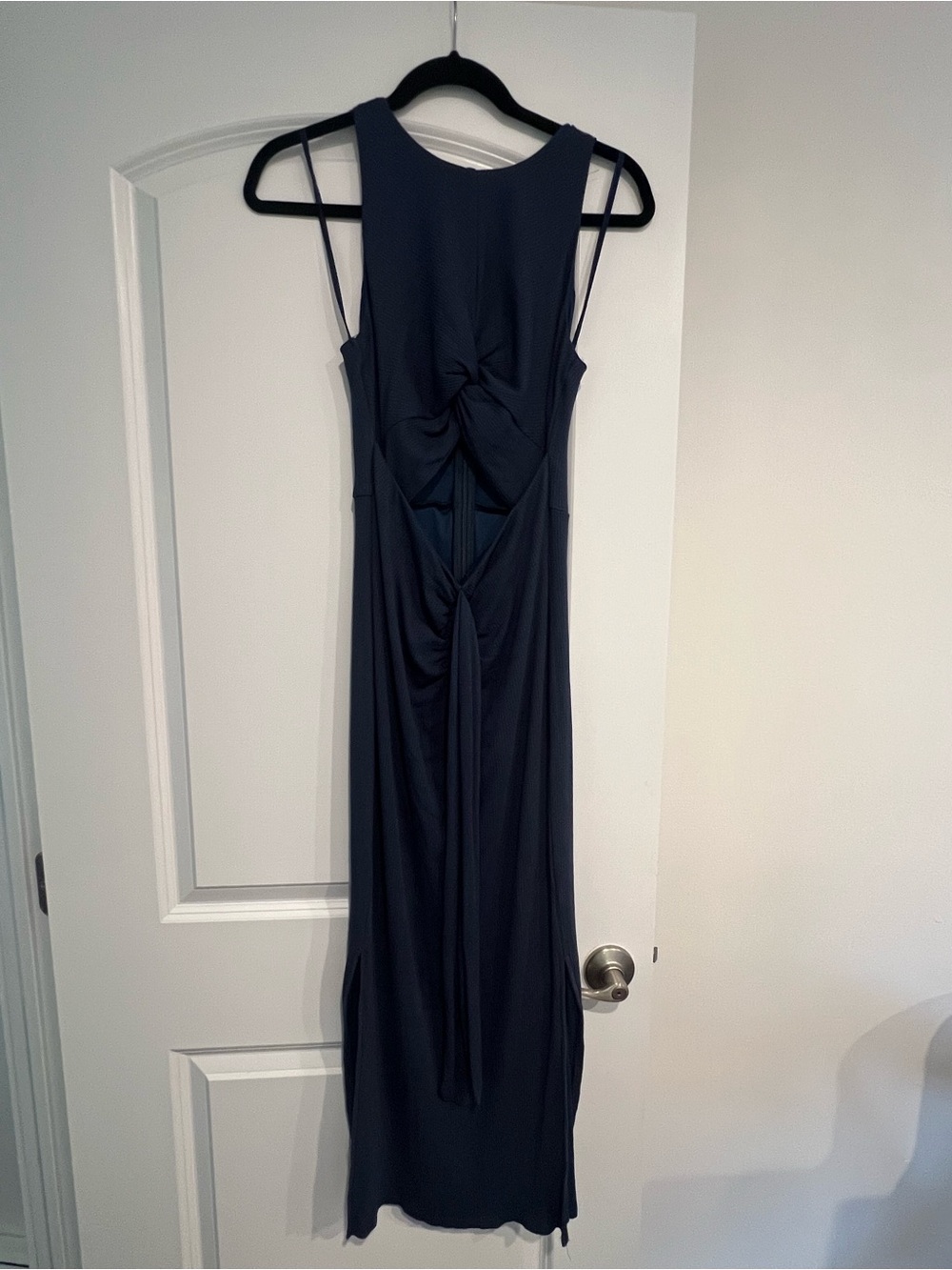 Navy Twist-Back Maxi Dress - Women